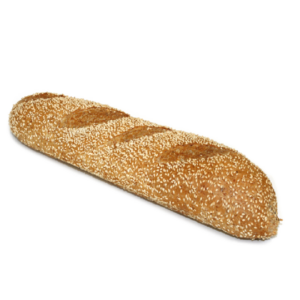 Bruin stokbrood met sesam